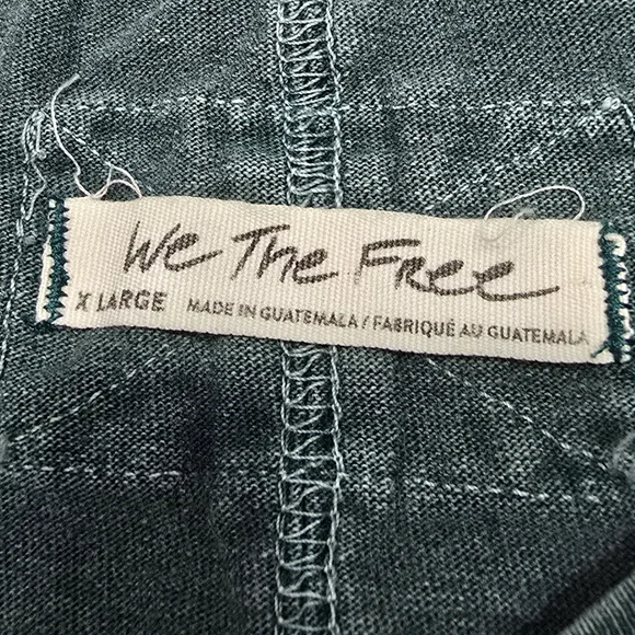 We The Free By Free People Oversized Nina Tee XL Green - Picture 2 of 5